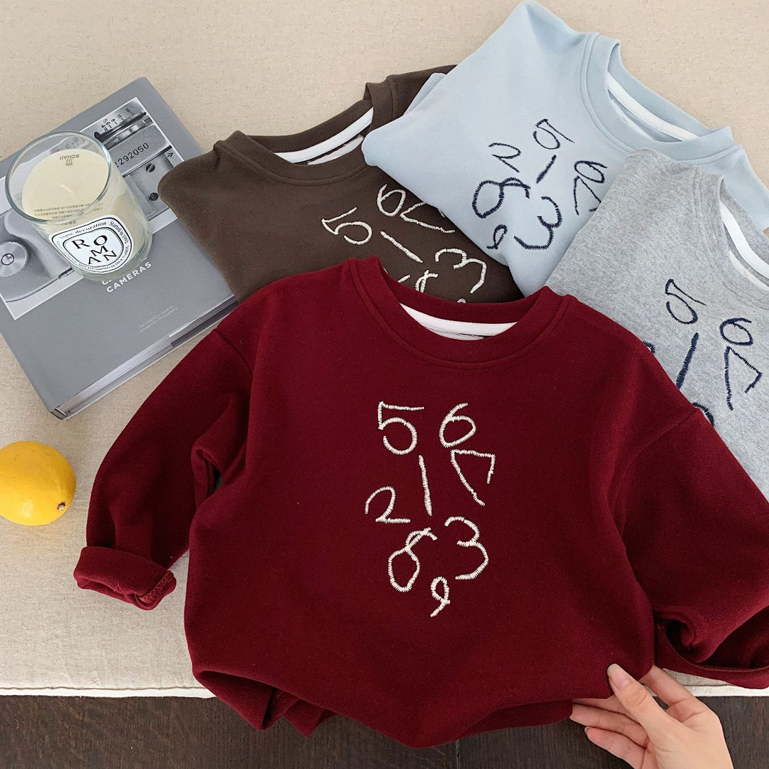 【90-140】ナンバー刺繍トレーナー