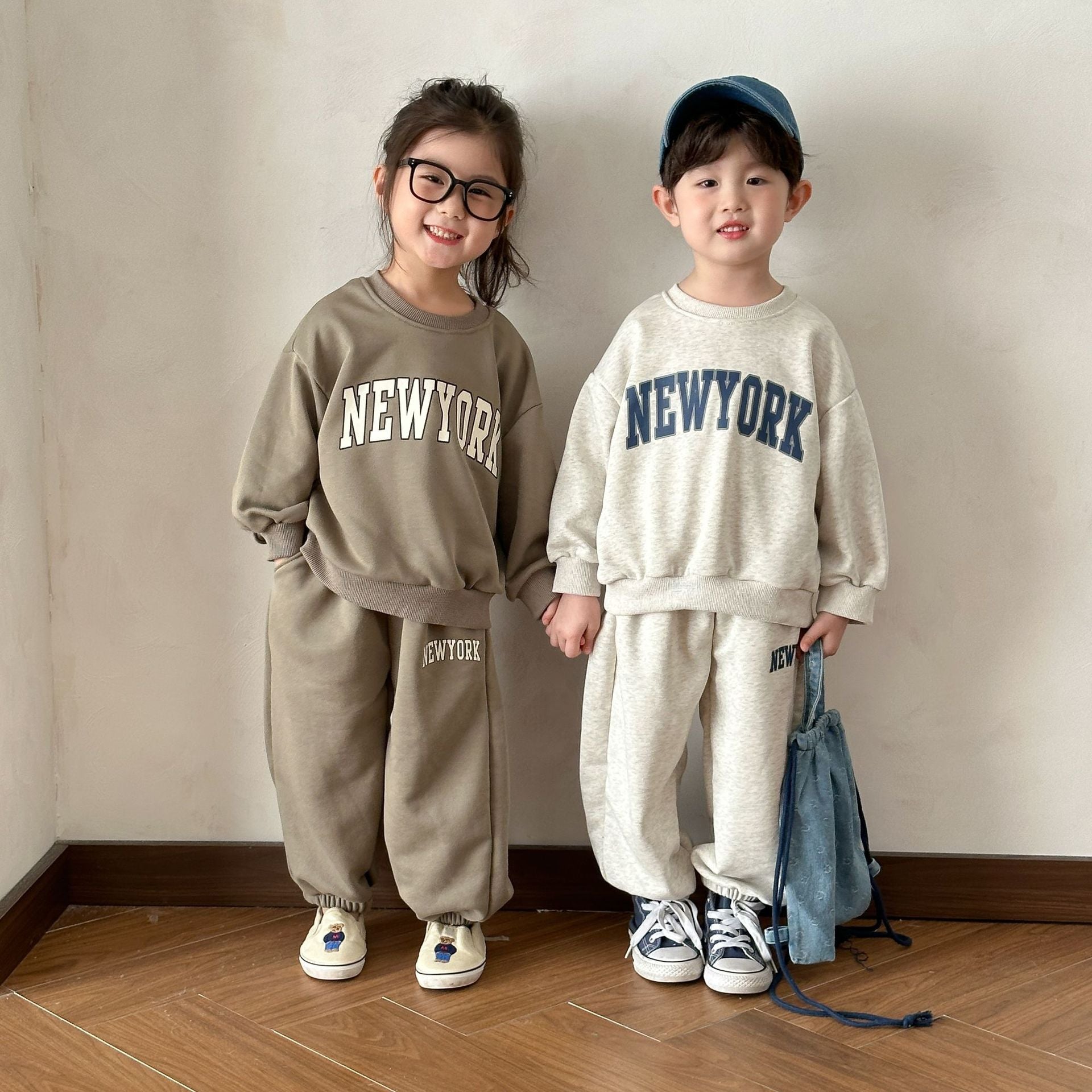 80-150】ロゴプリントスウェットセットアップ｜ELMO-こども服エルモ