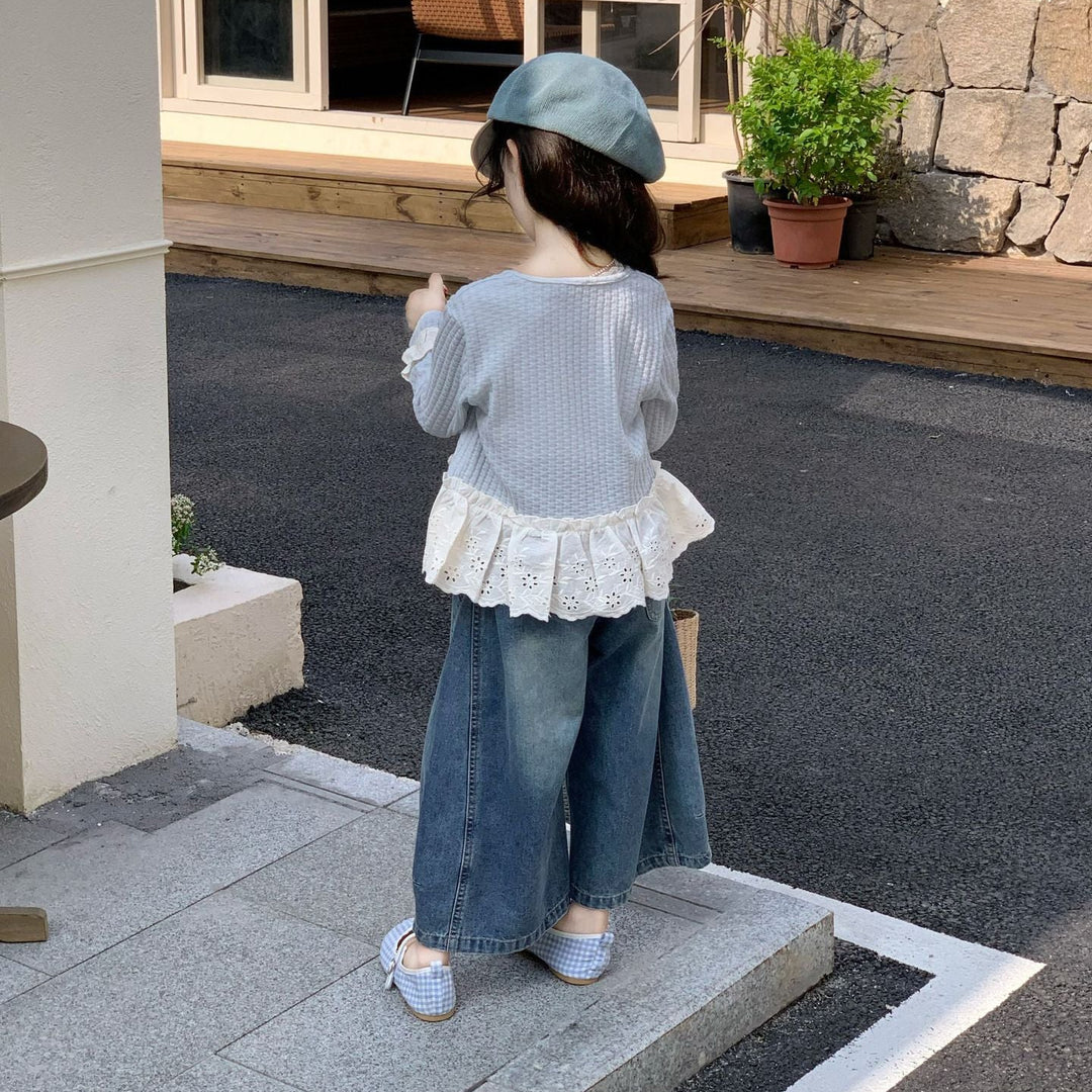 【90-140】レースデザインカーディガン