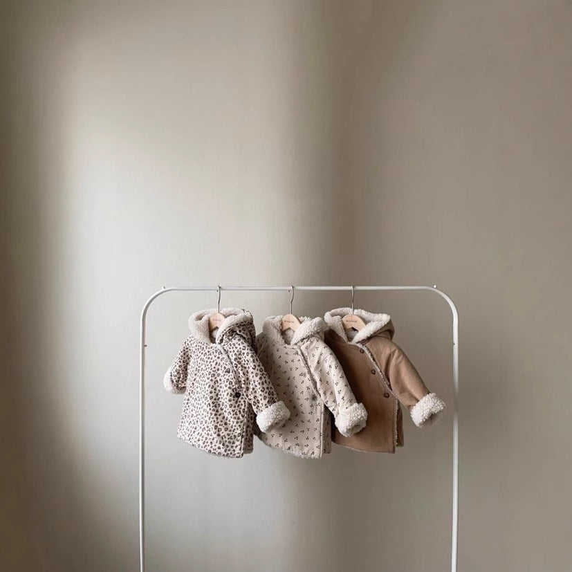 【73-100】パターンプリントフーディーアウター