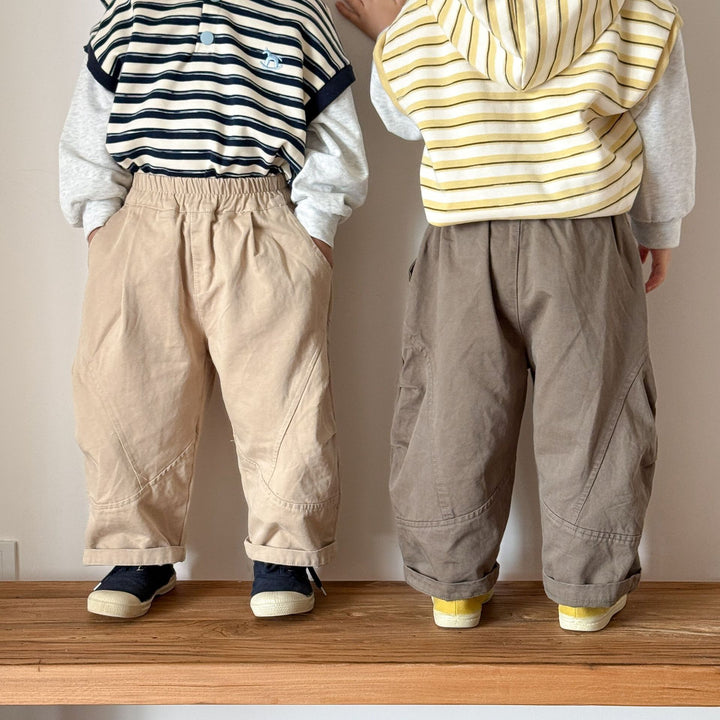 【80-150】シンプルバレルパンツ