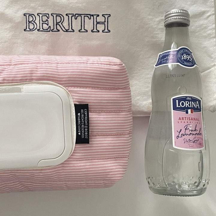 細ストライプウェットティッシュケース