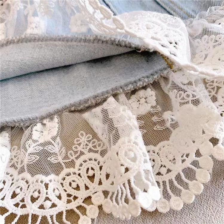 【100-140】レースヘムデニムスカート