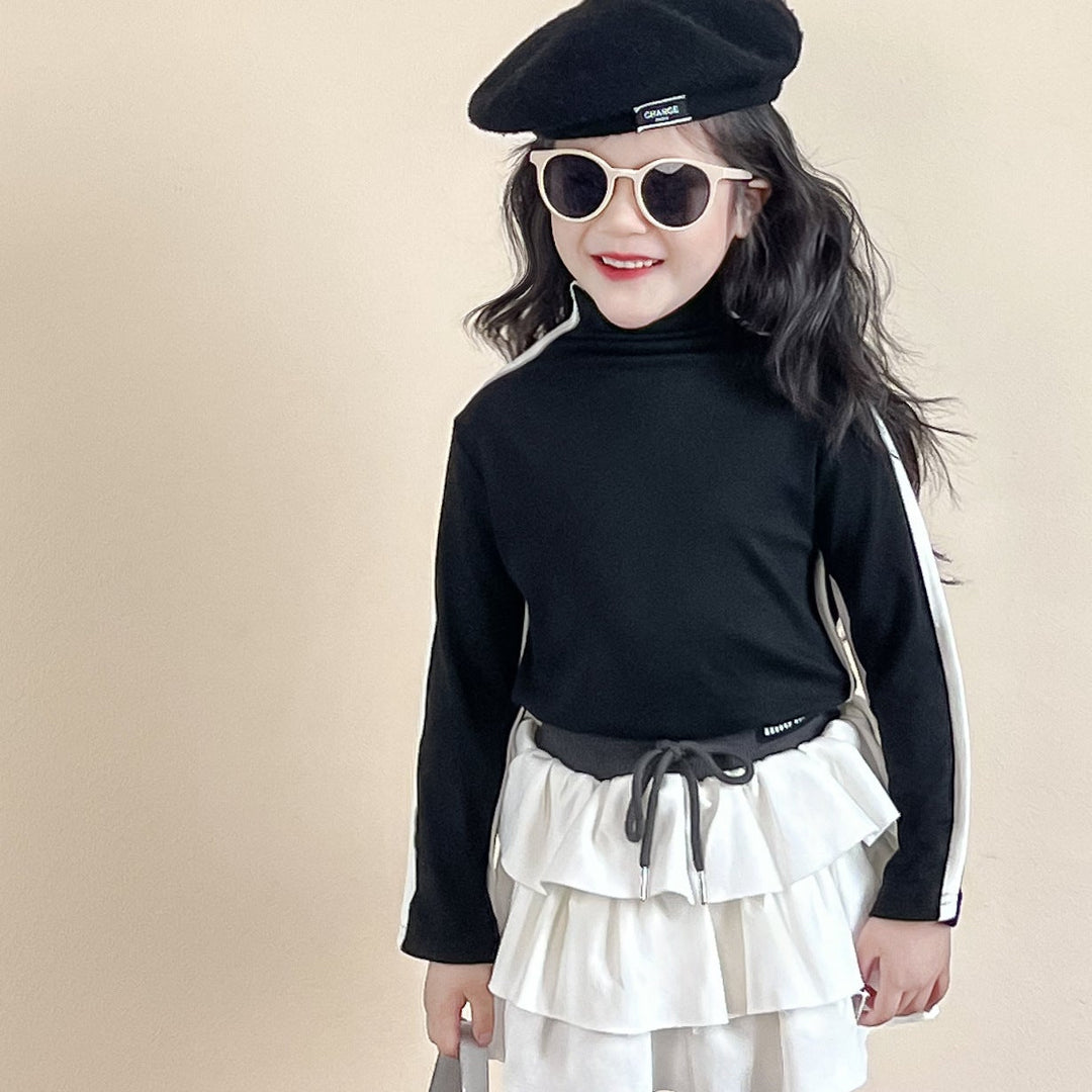 【90-140】スリーブラインハイネックカットソー