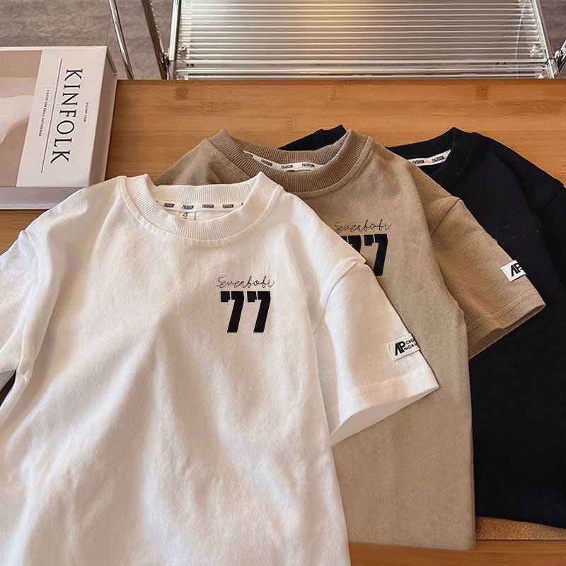 【90-140】77デザインTシャツ