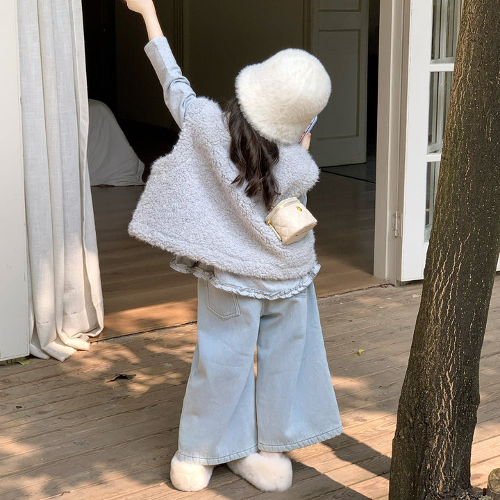 【90-140】ストレートワイドデニム