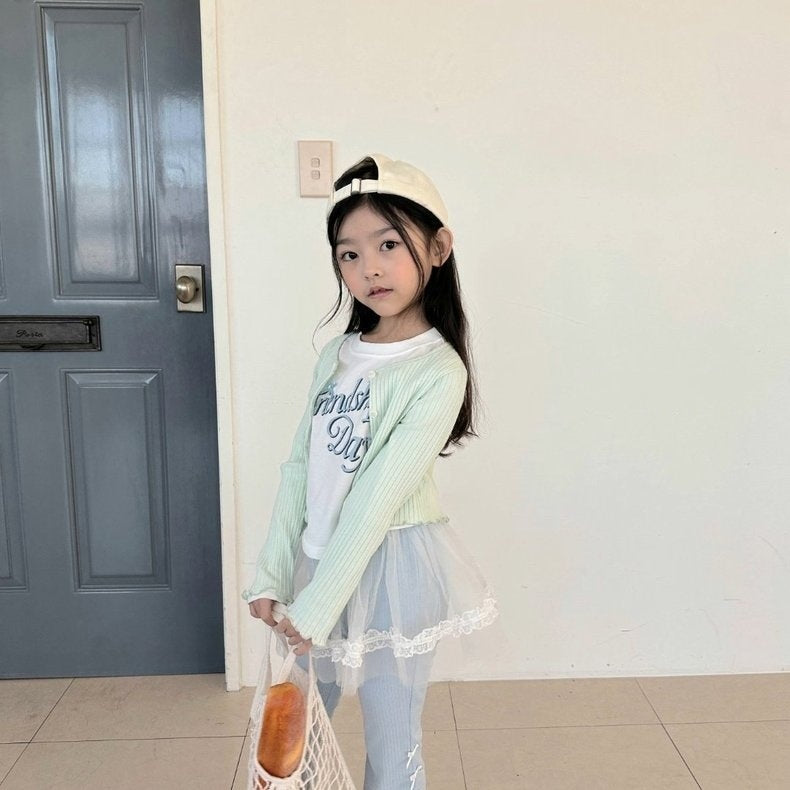 【73-120】リブメロウショートカーディガン