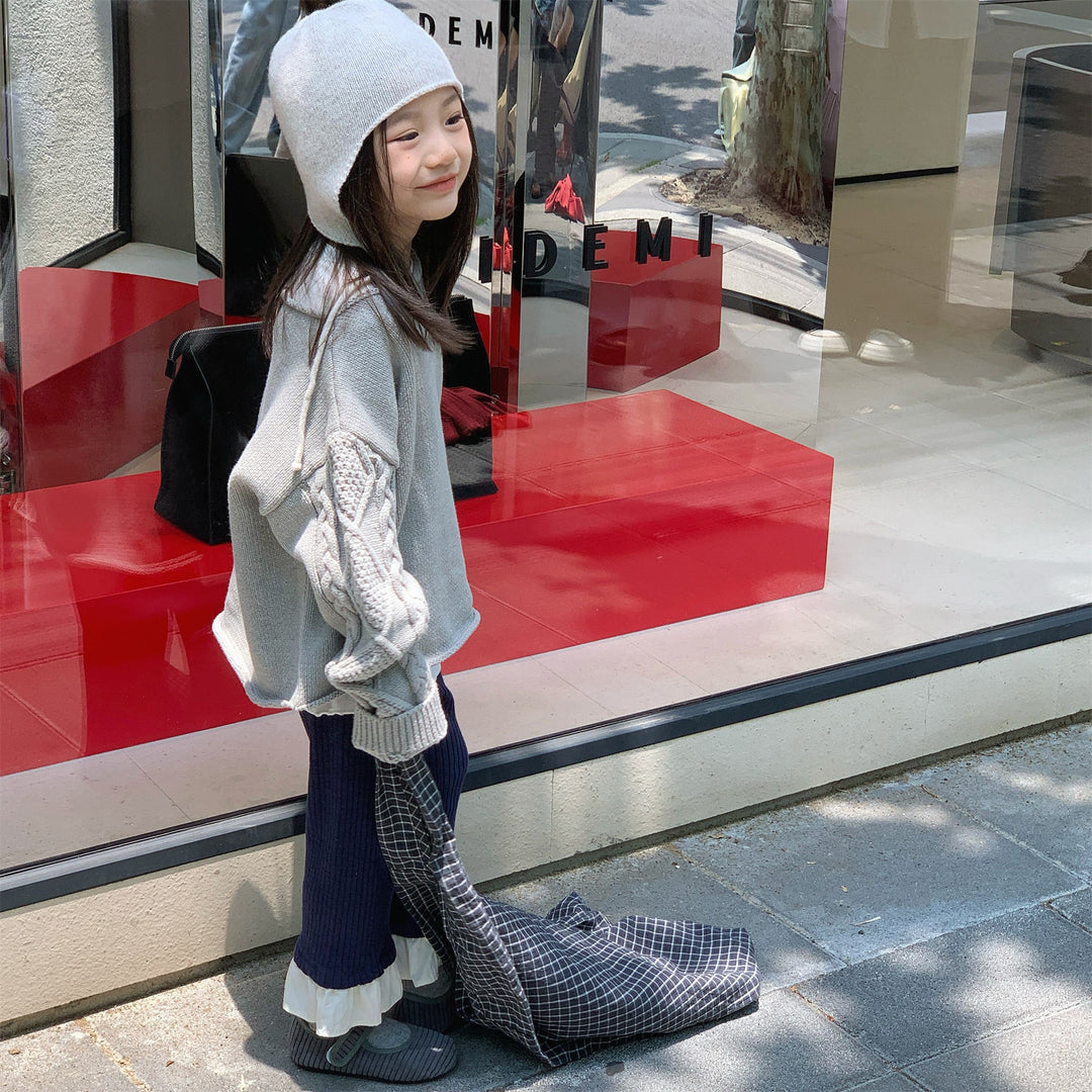【80-130】スリーブデザインニット