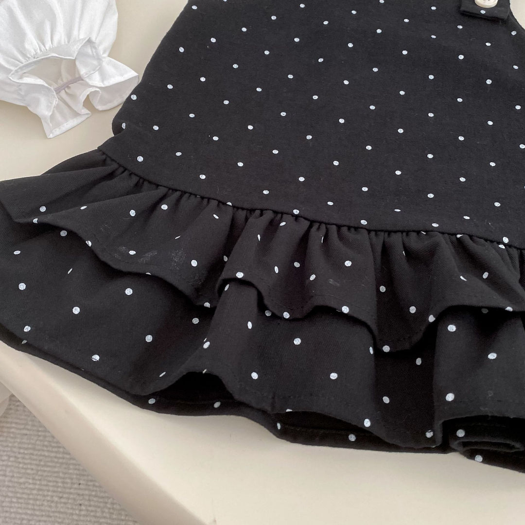 【73-120】ドット柄サロペットスカート