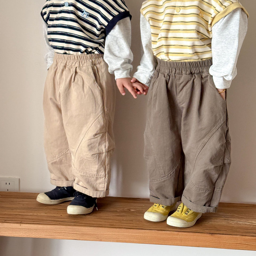 【80-150】シンプルバレルパンツ