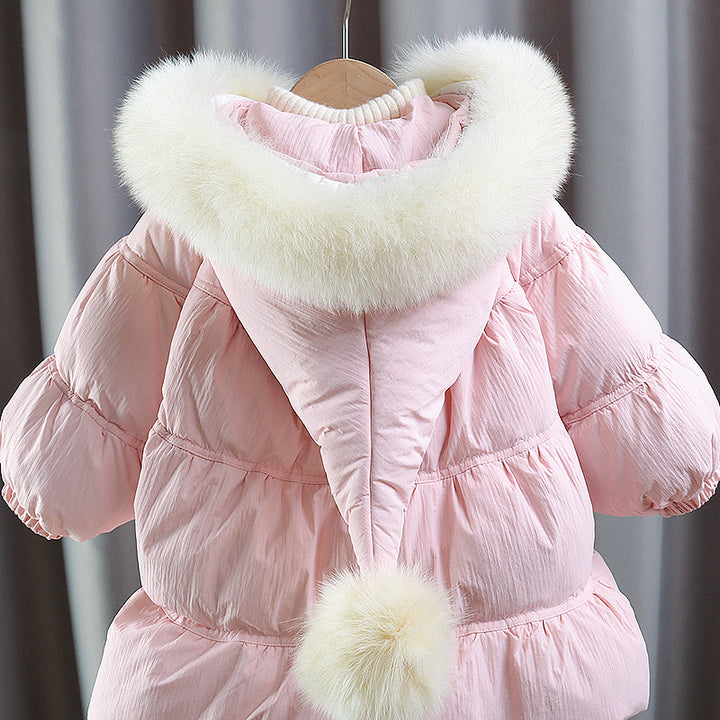 【80-130】キュートデザイン中綿ショートコート