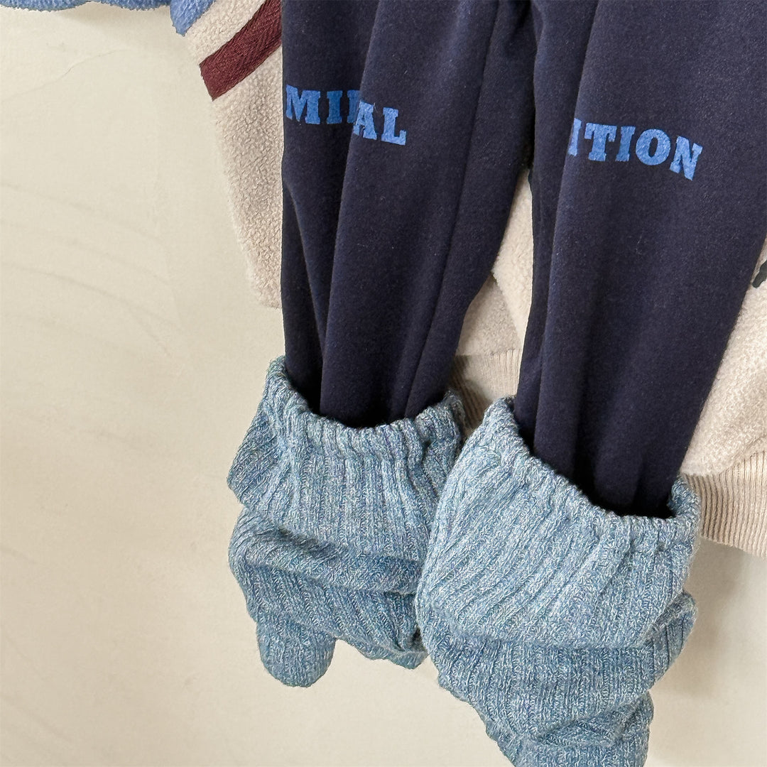 【80-130】裏起毛レッグウォーマー付きレギンス