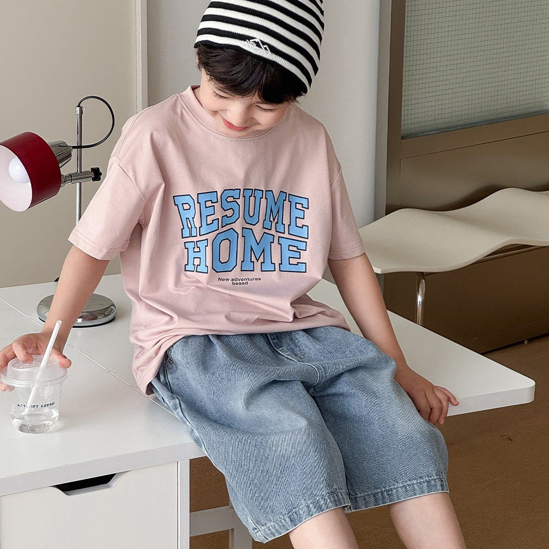 【90-150】ロゴデザインTシャツ