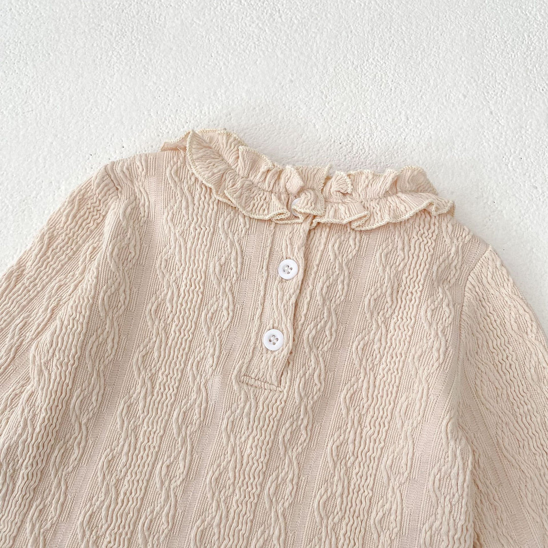 【73-110】フリルカラー長袖トップス