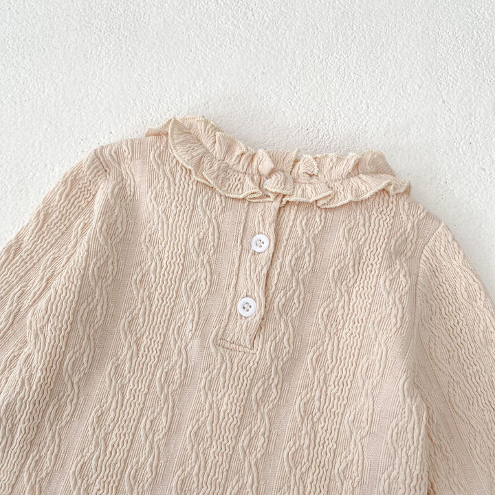 【73-110】フリルカラー長袖トップス