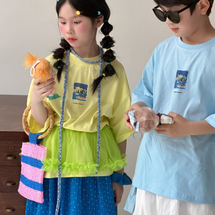 【100-150】レタープリントTシャツ