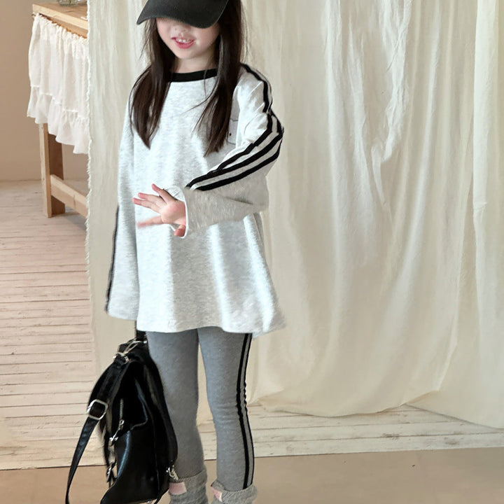 【90-150】サイドラインスリムパンツ