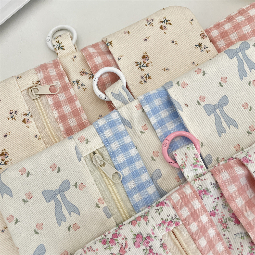 パターンプリント多機能ポーチ