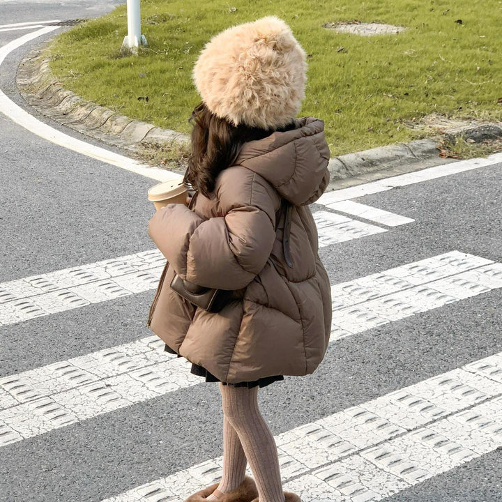 【90-140】シンプル中綿フーディージャケット