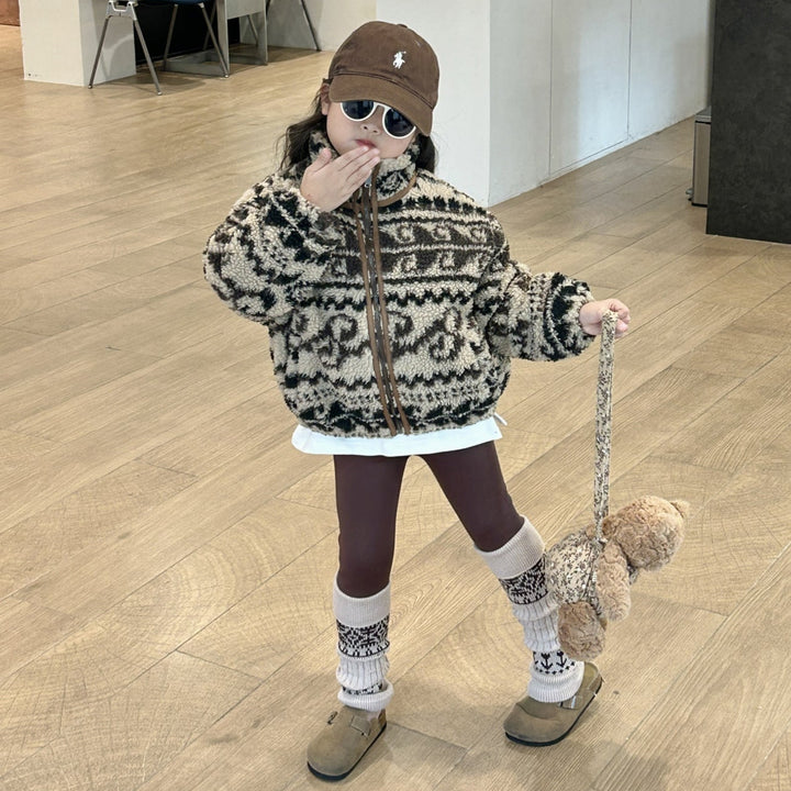 【90-140】パターンプリントボアジャケット