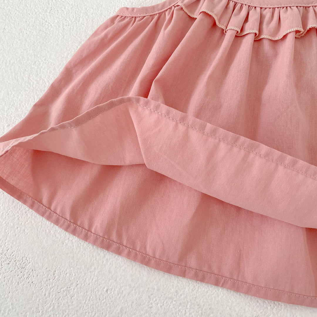 【73-110】フリルキャミソール×小花柄ショートパンツセット