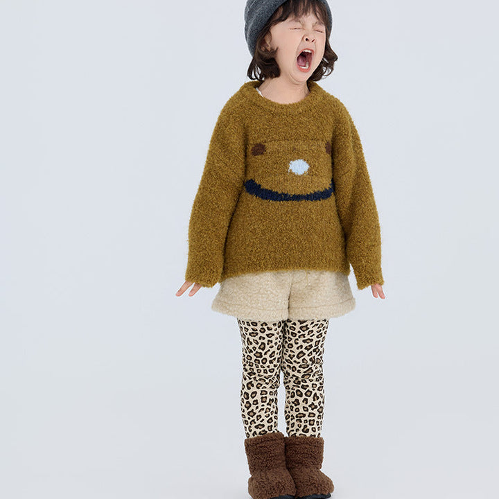 【90-150】レオパード柄あったかレギンス