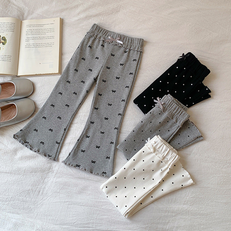 【90-140】パターンプリントフレアパンツ