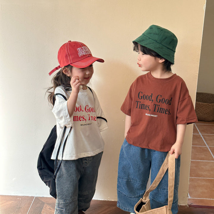 【80-150】ロゴプリントリラックスTシャツ