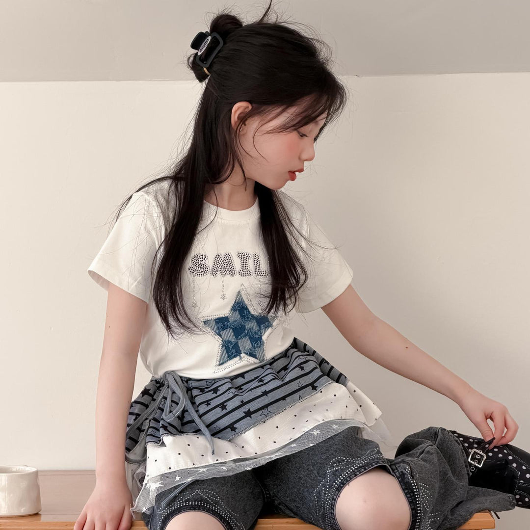 【100-150】SMILE＆STAR Tシャツ