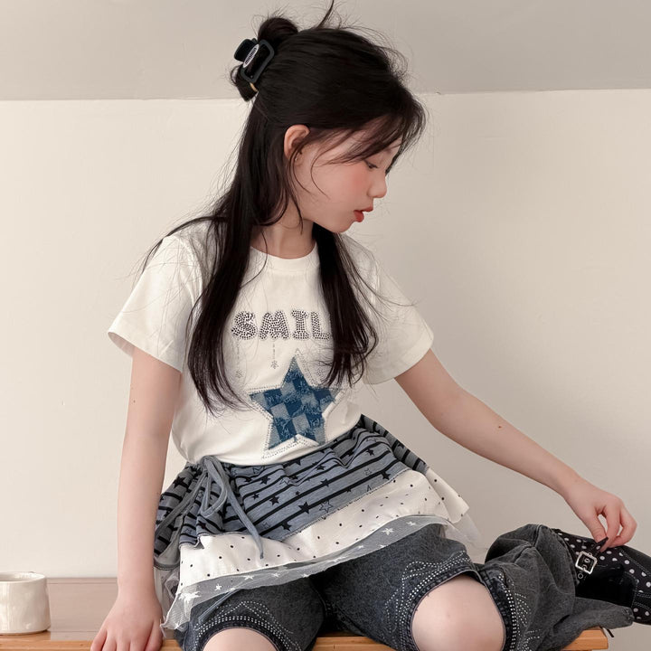 【100-150】SMILE＆STAR Tシャツ
