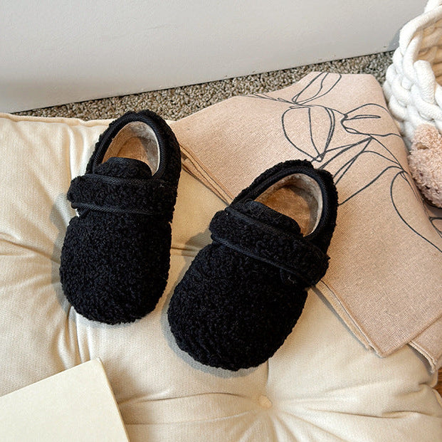 【13.5-21.0】ワンベルトボアシューズ