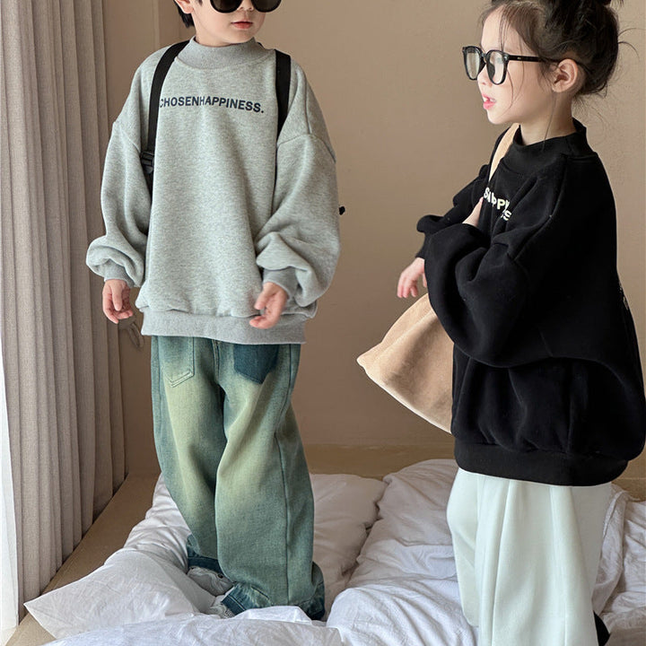 【90-150】オーバーサイズロゴデザイントレーナー