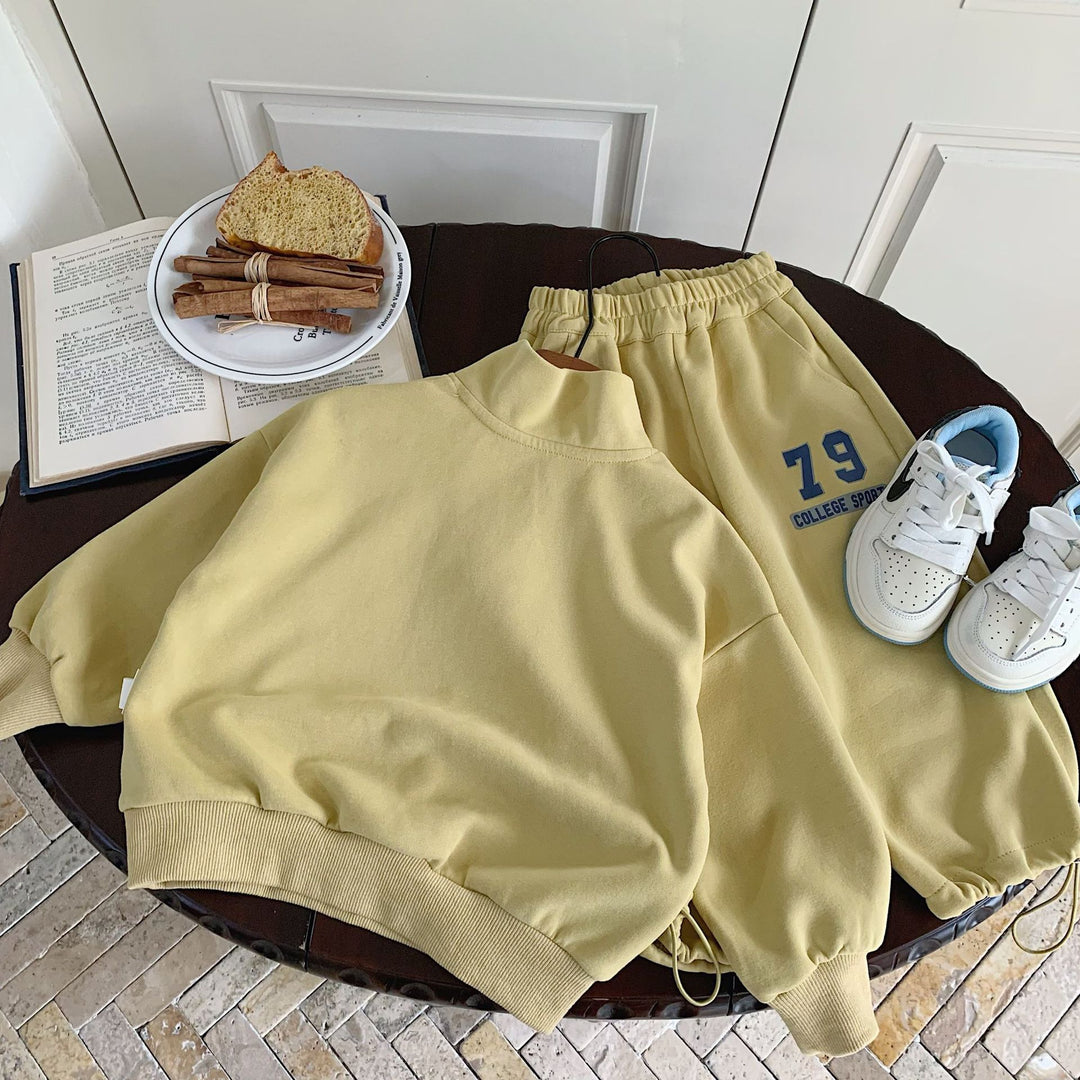【90-140】ハーフジップリラックスセットアップ