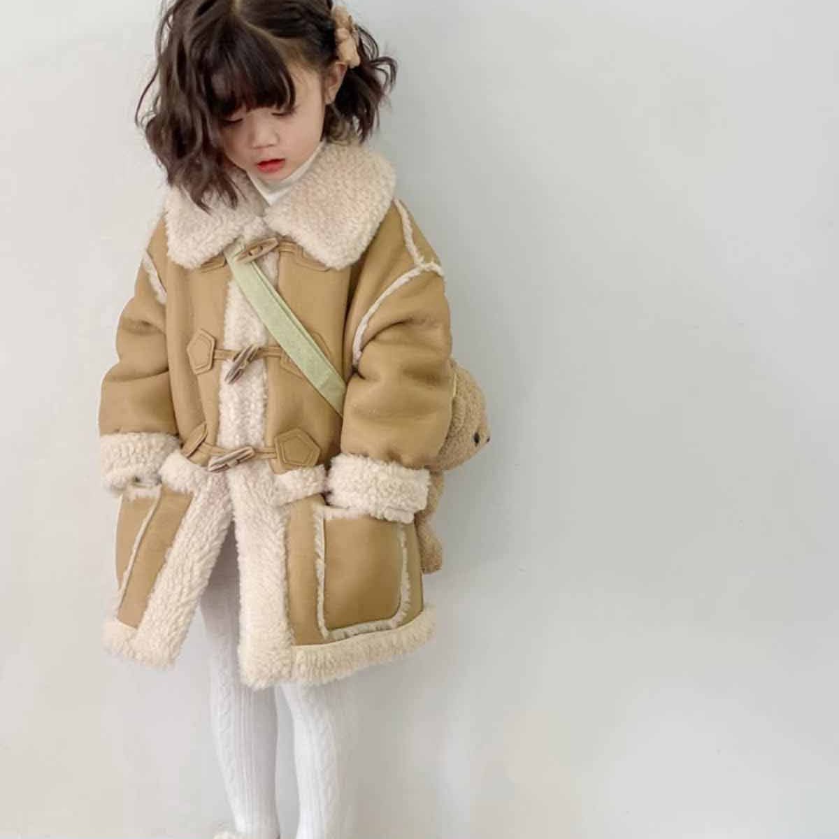 スケールモデル 新作 90-120】フェイクムートンコート｜ELMO-こども服エルモ コート