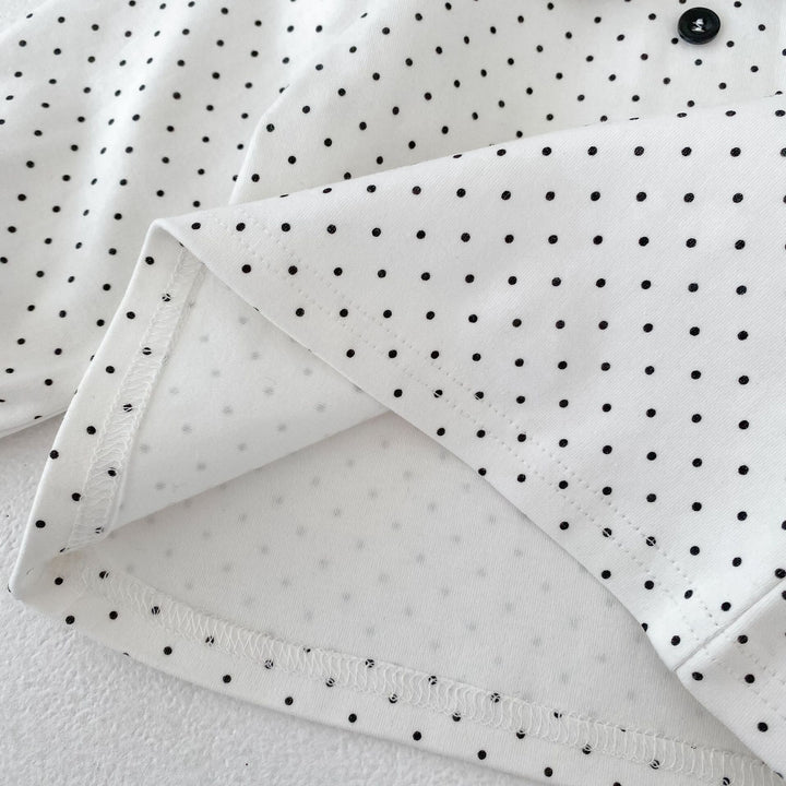 【73-110】フリルデザインドット柄セットアップ