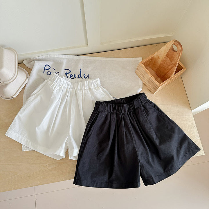 【90-150】シンプルタックショートパンツ