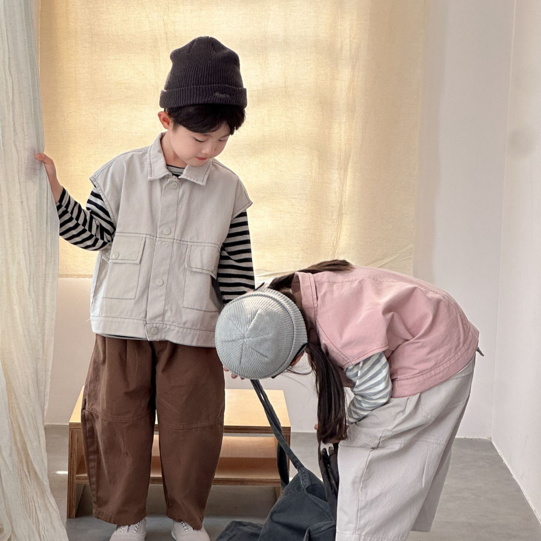 【80-150】襟付きワークベスト