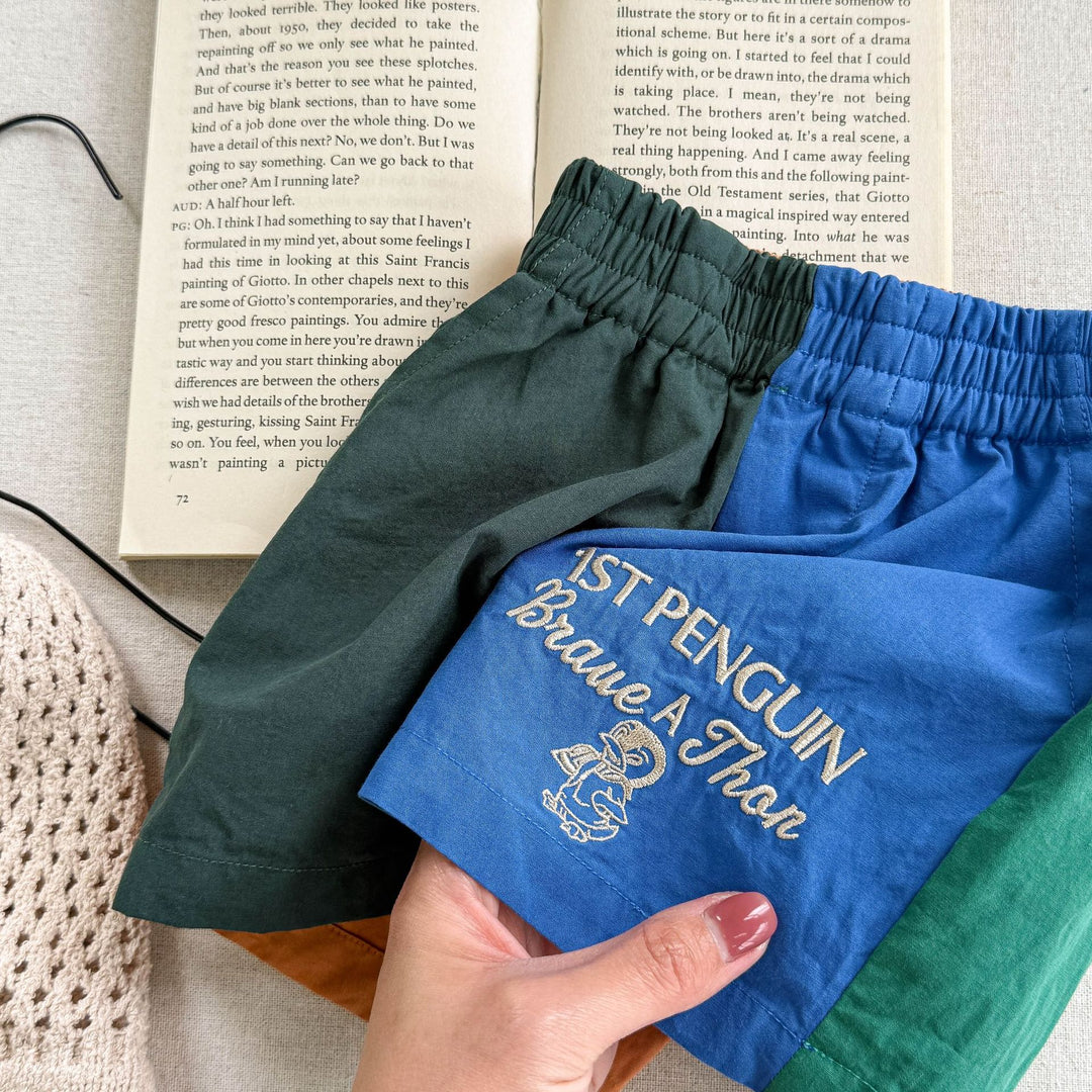 【80-130】ロゴデザインショートパンツ