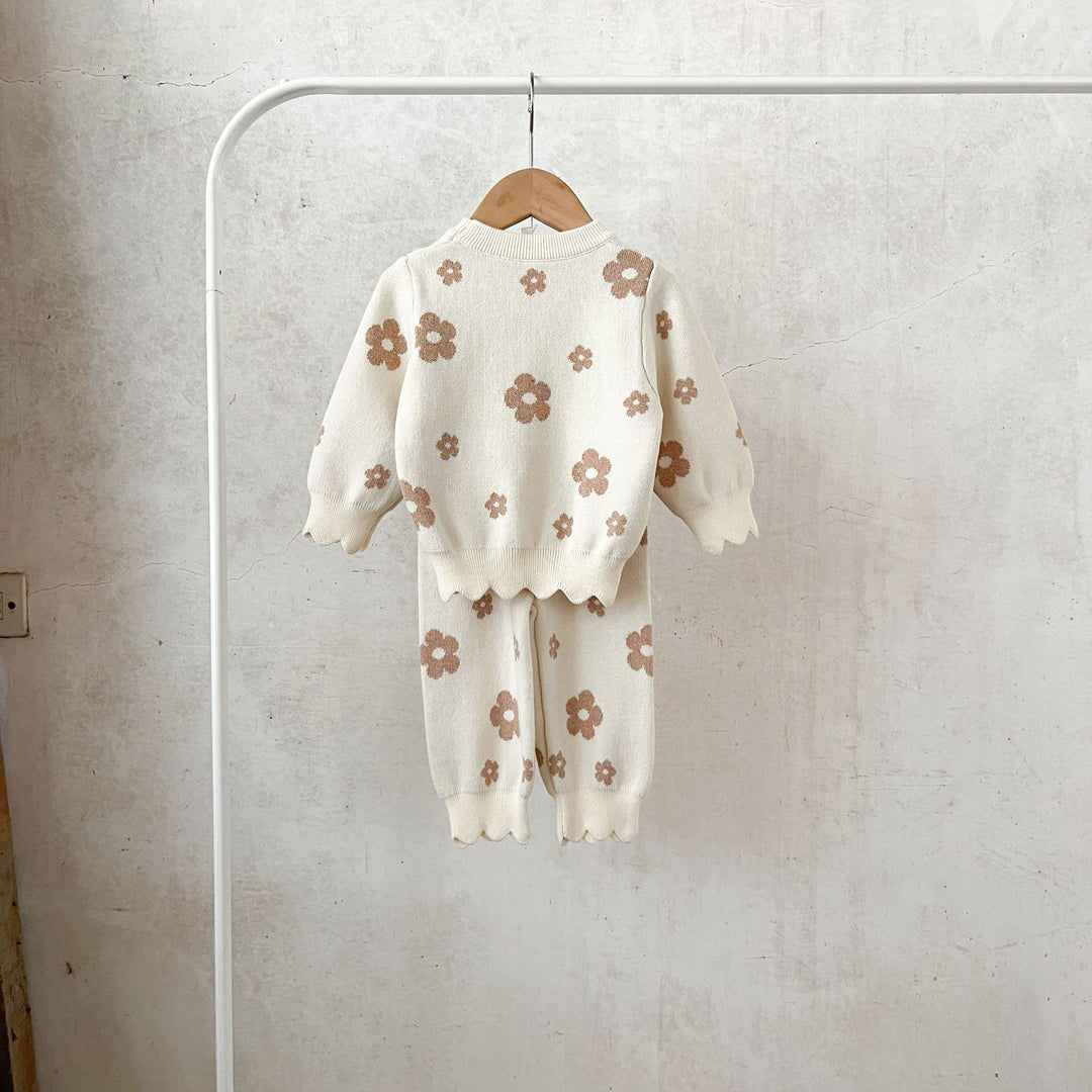 【73-100】スカラップヘム花柄セットアップ