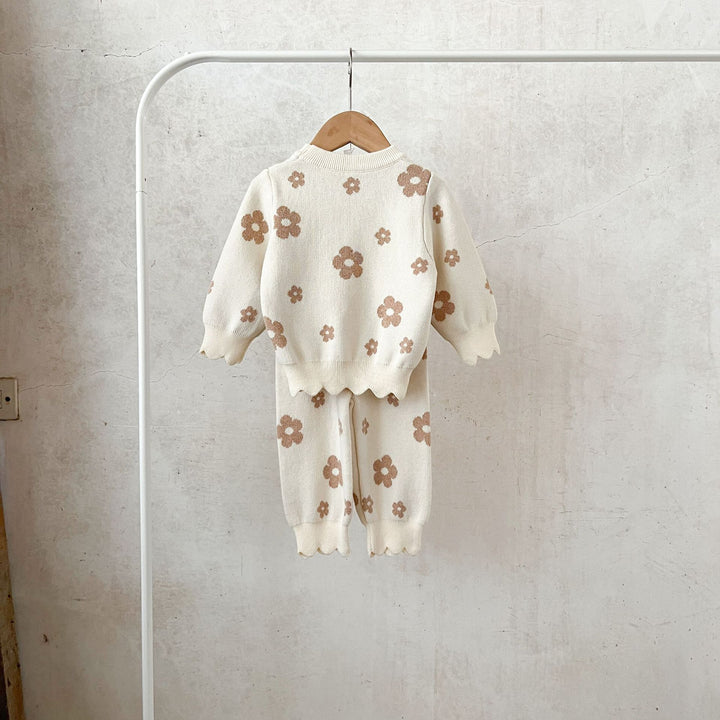 【73-100】スカラップヘム花柄セットアップ