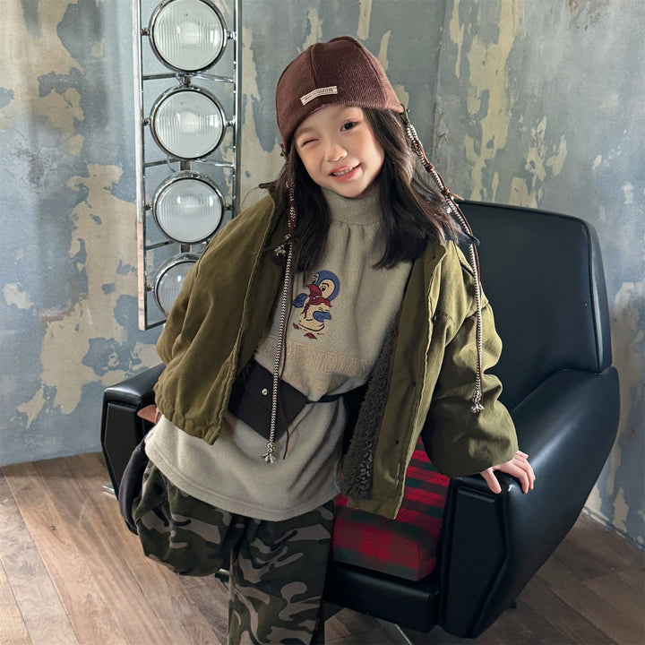 【80-130】バイカラー中綿ジャケット