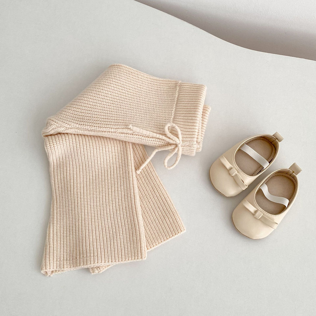 【73-100】シンプルニットフレアパンツ