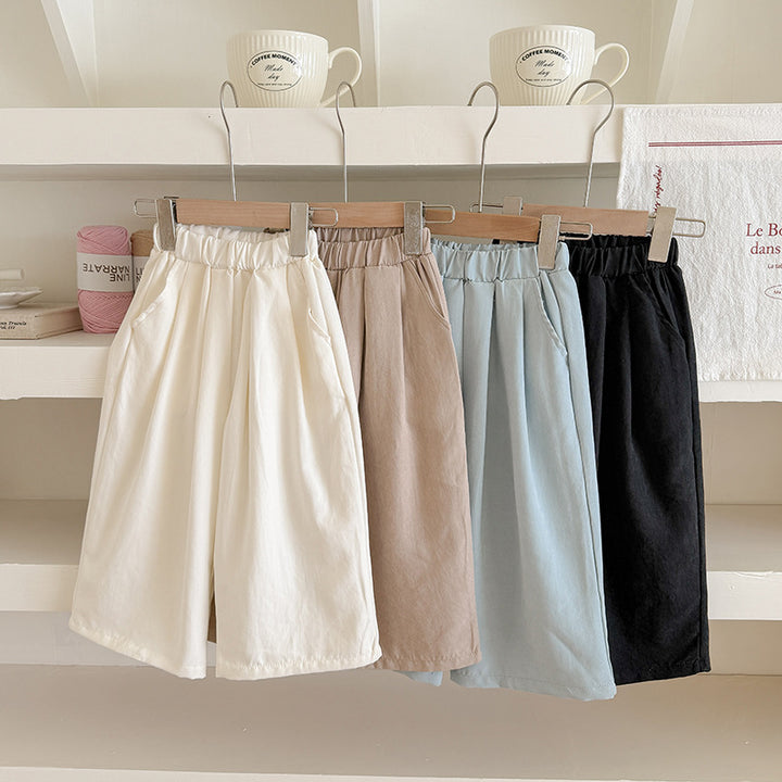 【90-150】ギャザーTシャツ×ロングパンツセット