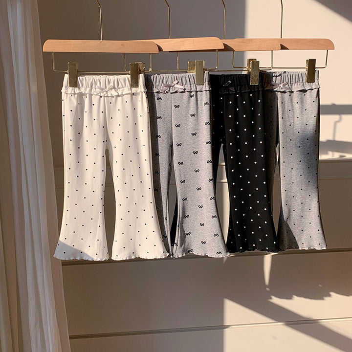 【90-140】パターンプリントフレアパンツ