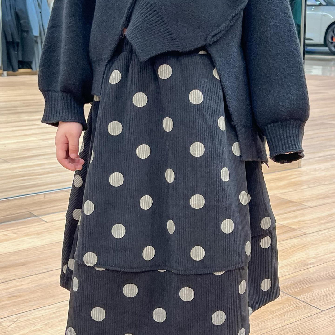 【90-140】アシンメトリーニットトップス