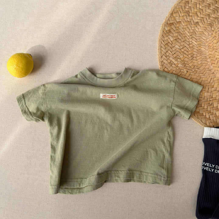 【80-130】ワンポイントシンプルTシャツ