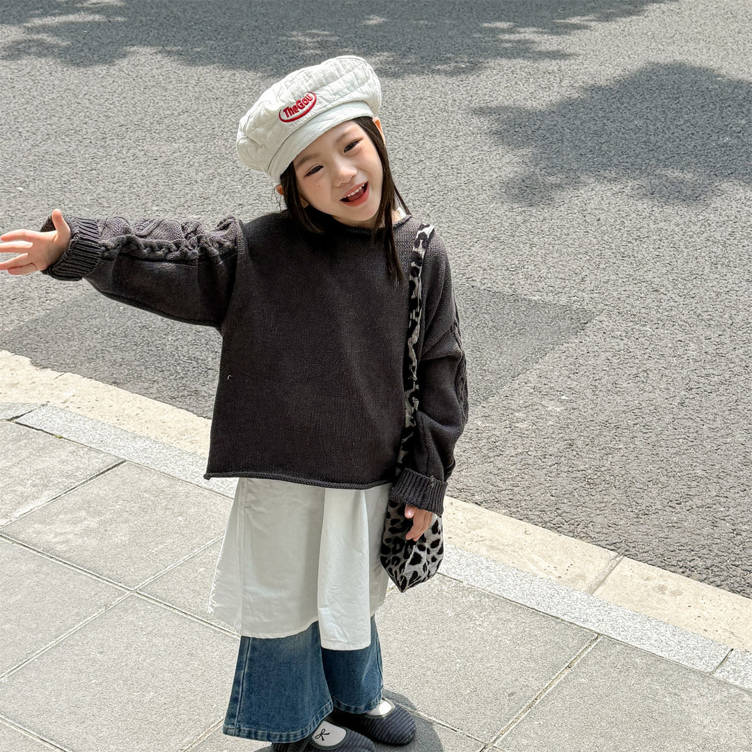 【80-130】スリーブデザインニット