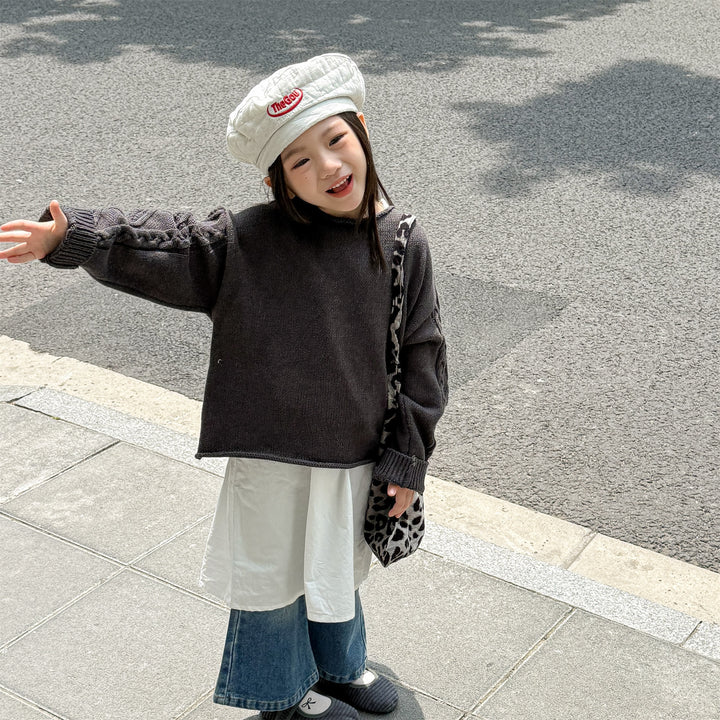 【80-130】スリーブデザインニット