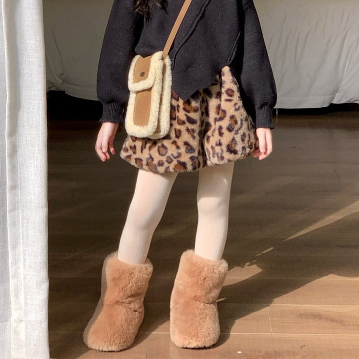 【90-140】レオパード柄ミニスカート