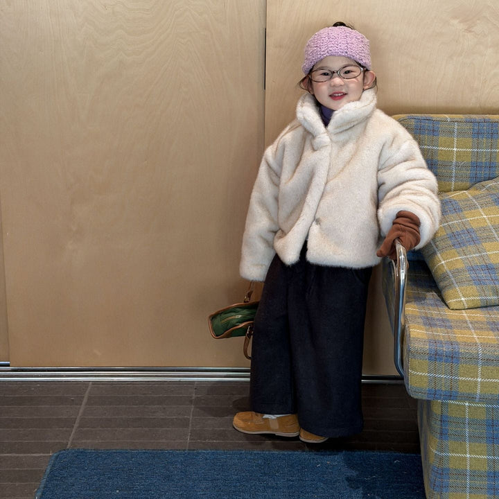 【90-140】スタンドカラーフェイクファージャケット